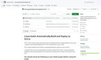 Linux Godot Automatically Build and Deploy to itch.io