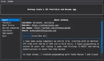 TUI Portfolio Resume App